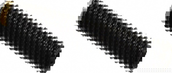 Set Screw: M10 x 1.50 x 50 mm, Soft Tip Point, Steel, Grade 5.8